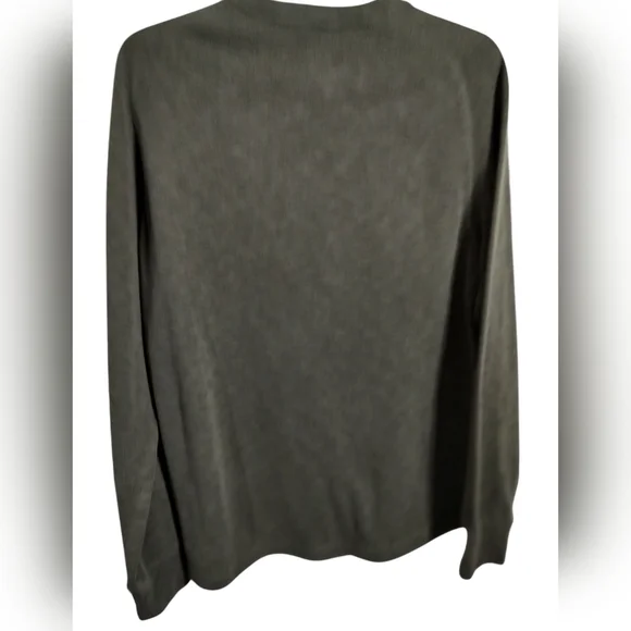 M484) Eddie Bauer Green Double Knit Crew neck Sweater Size Medium - Picture 2 of 7